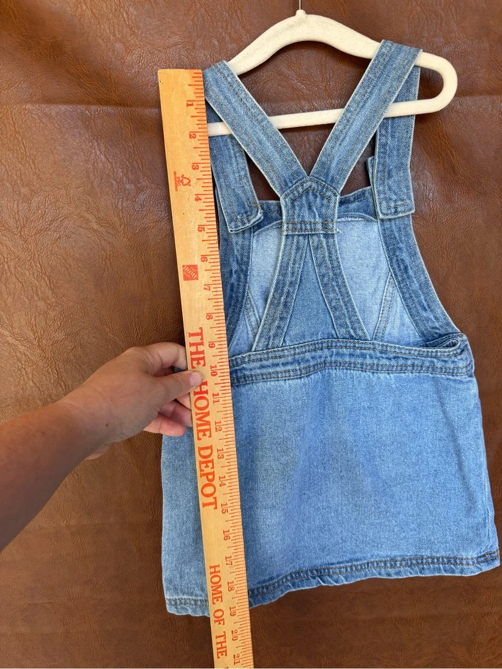 Levis Girls 4T Denim Overall Dress Blue Jean Jumper Pinafore Embroidered
